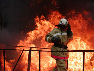 Пожар в Калининграде на Литовском валу