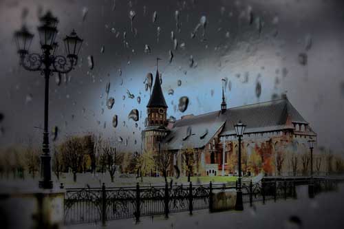 Калининград. Лето – холод, ветер и дождь. Суровая погода.